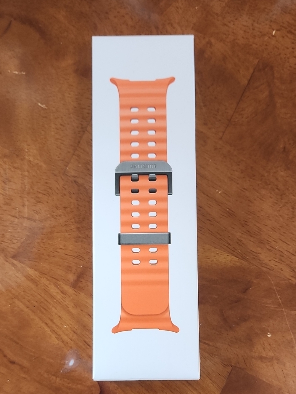 Samsung Orange Silicone Sport‎ Band with Silver Buckle